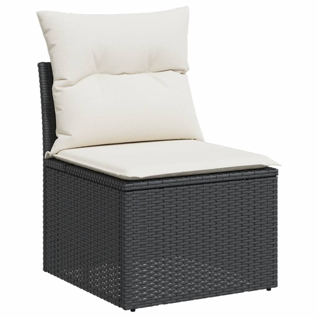9-dijelni set vrtnih sofa s jastucima bež od poliratana 83 x 62 x 69 cm