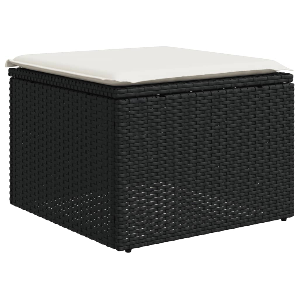 9-dijelni set vrtnih sofa s jastucima bež od poliratana 83 x 62 x 69 cm