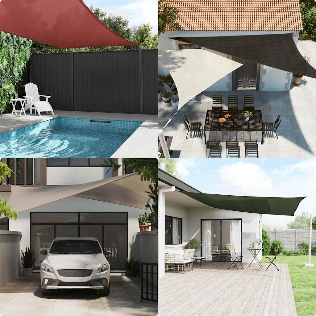 Jedro za zaštitu od sunca 160 g/m² Trokutasto pijesak 4x4x4 m HDPE