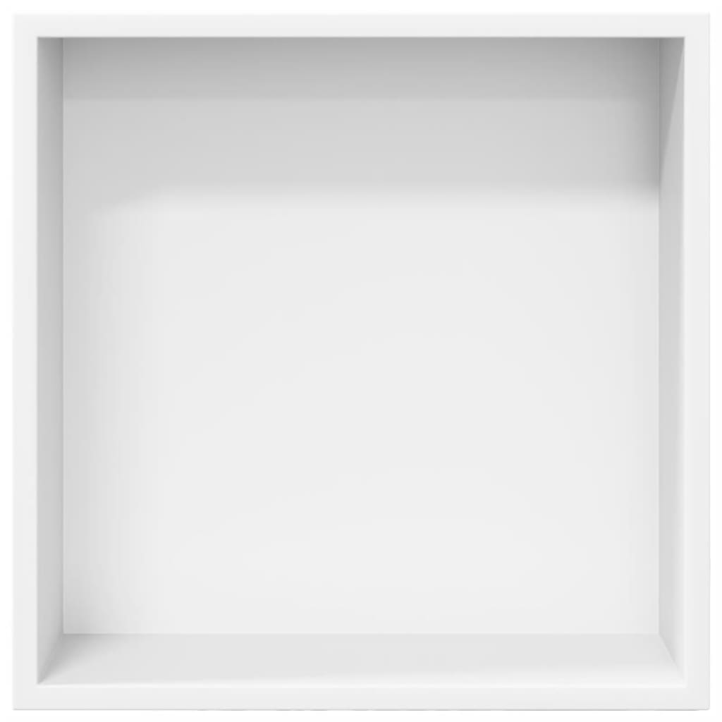 Niša za tuš crna bijela 32x32x9 cm nehrđajući čelik