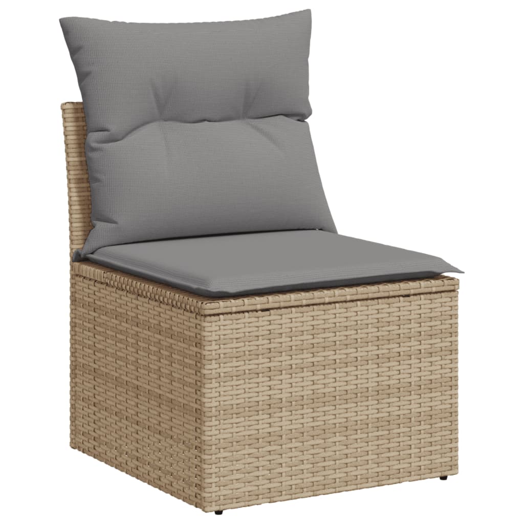 7-dijelni set vrtnih sofa od poliratana s jastucima bež 85 x 62 x 69 cm