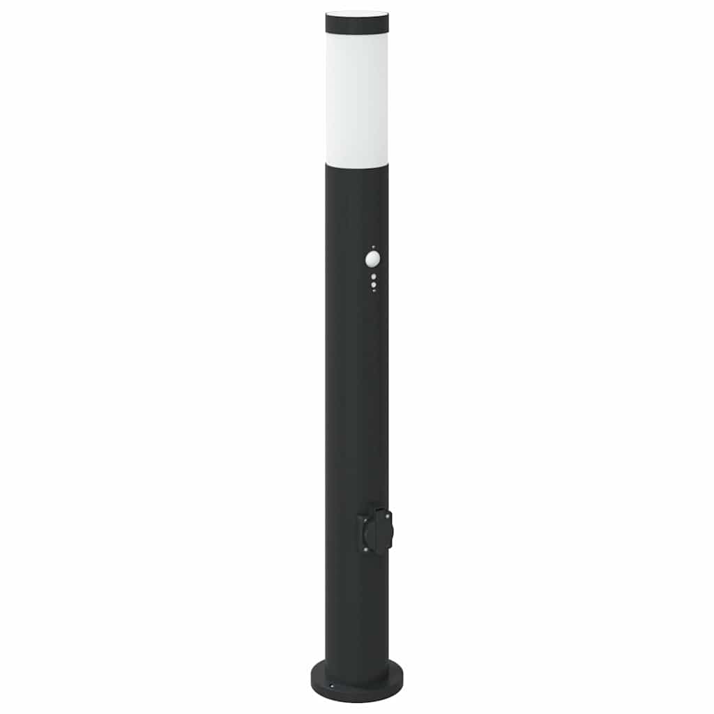 Stupić sa senzorom i utičnicom 80 cm nehrđajući čelik IP44