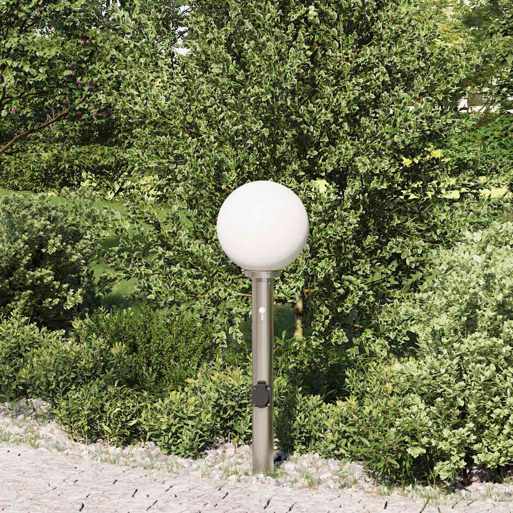 Stupić sa senzorom i utičnicom 80 cm nehrđajući čelik IP44