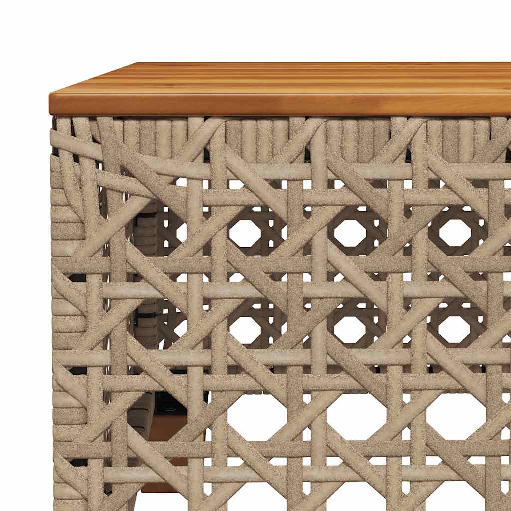 7-dijelni set vrtnih sofa od poliratana s jastucima bež 55 x 55 x 36 cm