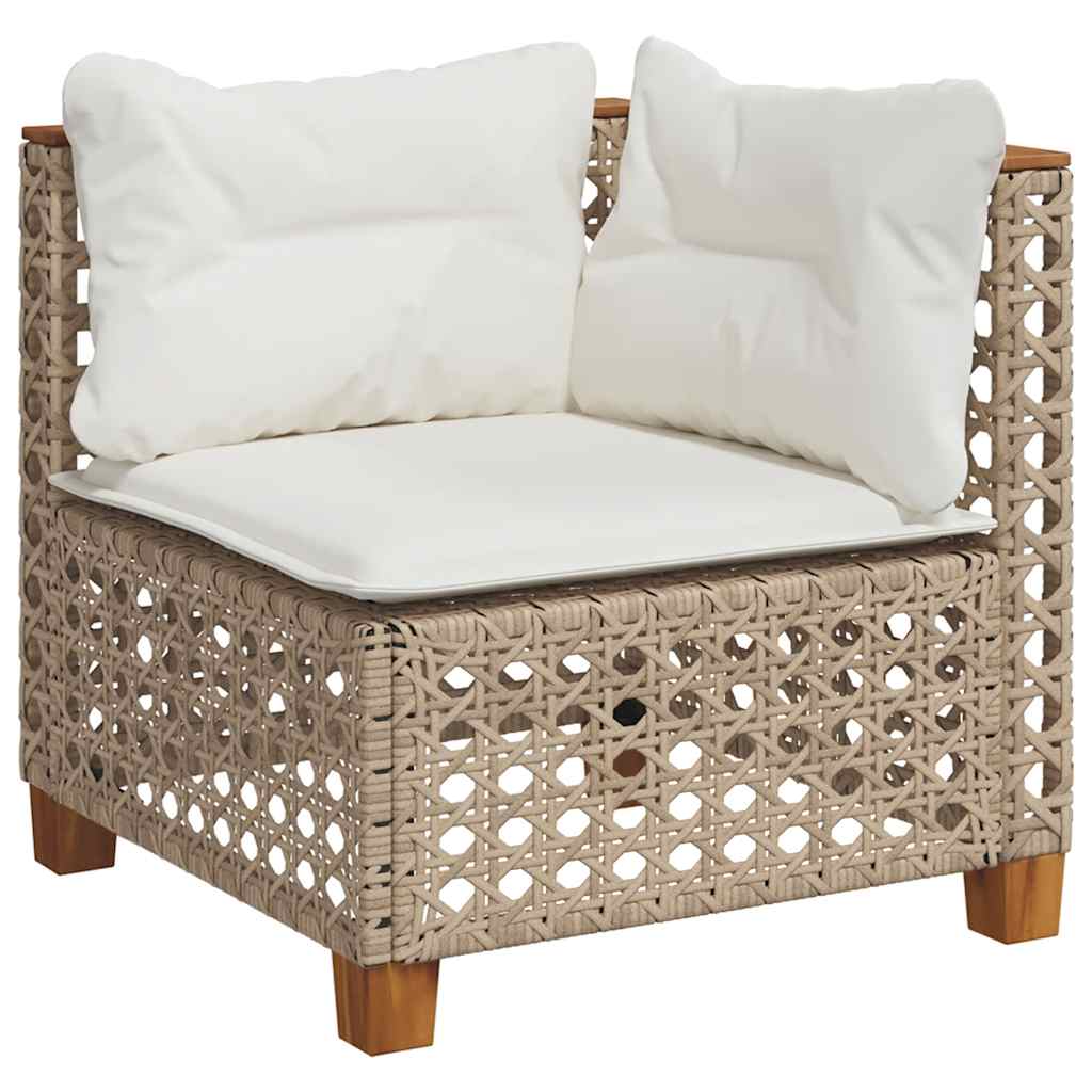 10-dijelni set vrtnih sofa s jastucima od poliratana 55 x 55 x 36 cm