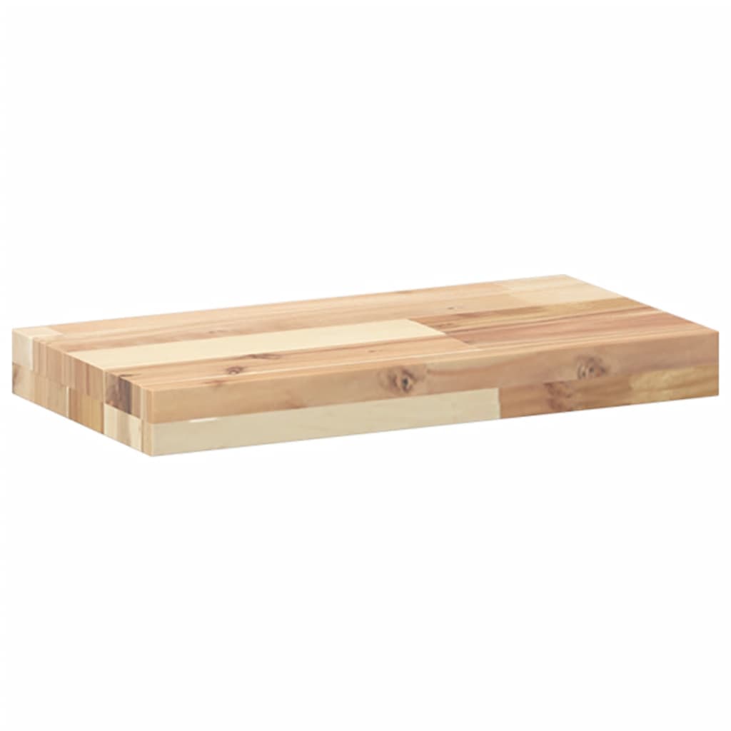 Plutajuće police 2 kom 40x20x4 cm Neobrađeno puno drvo akacije