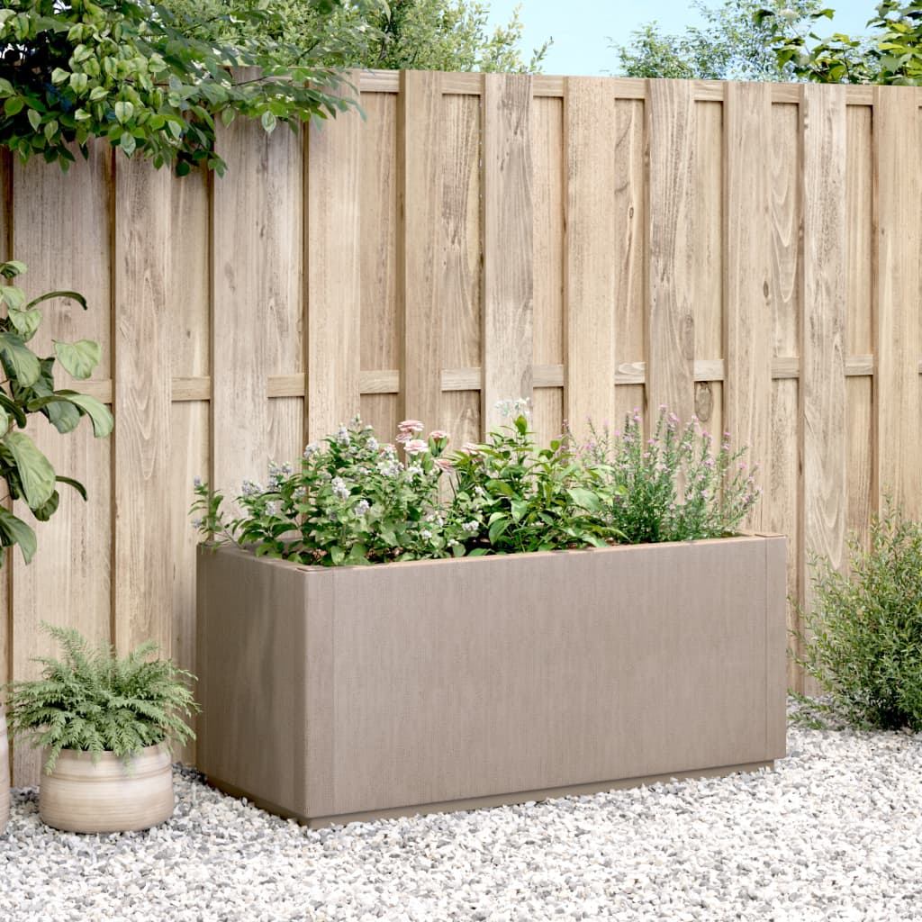 Vrtna sadilica s nogama smeđa 80x36x35 cm PP