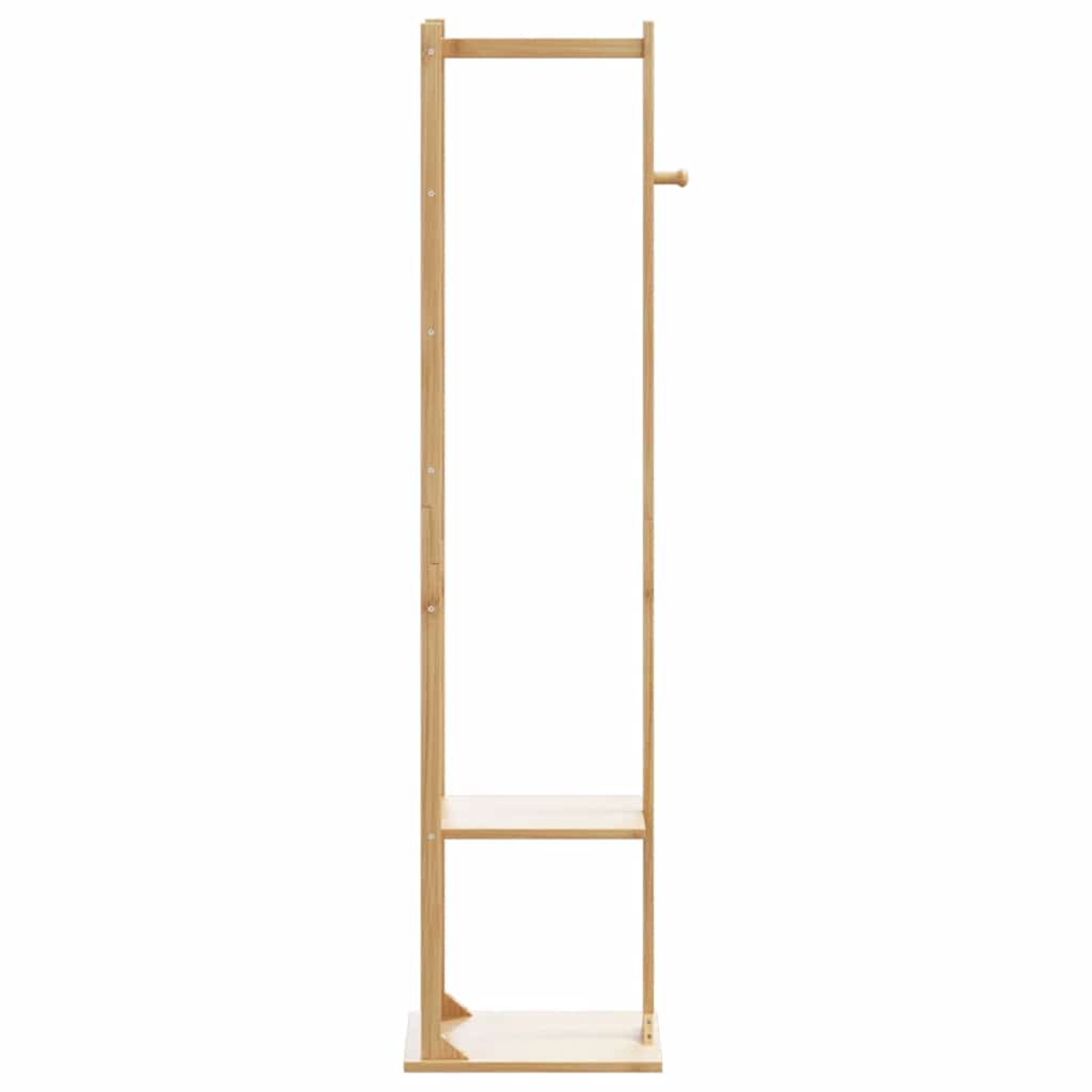 Vješalica za kapute s kukama i policama 38,5x30x156 cm bambus
