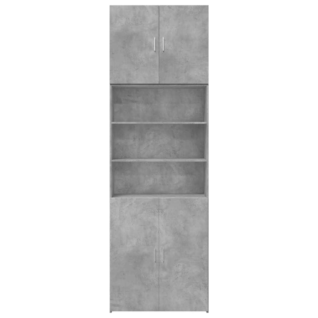Visoka komoda boje betona 80x42,5x249 cm od konstruiranog drva