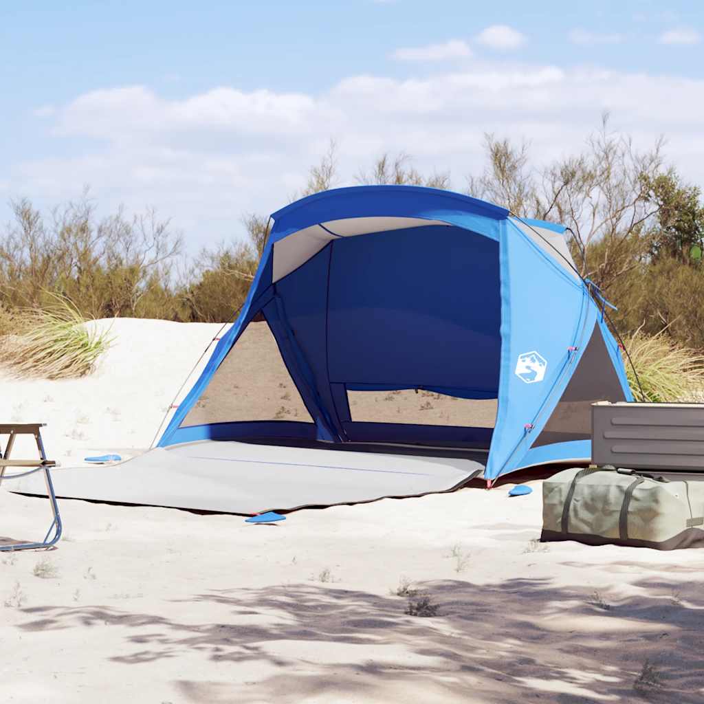 Šator za plažu za 2 osobe azurno plave boje vodootporni