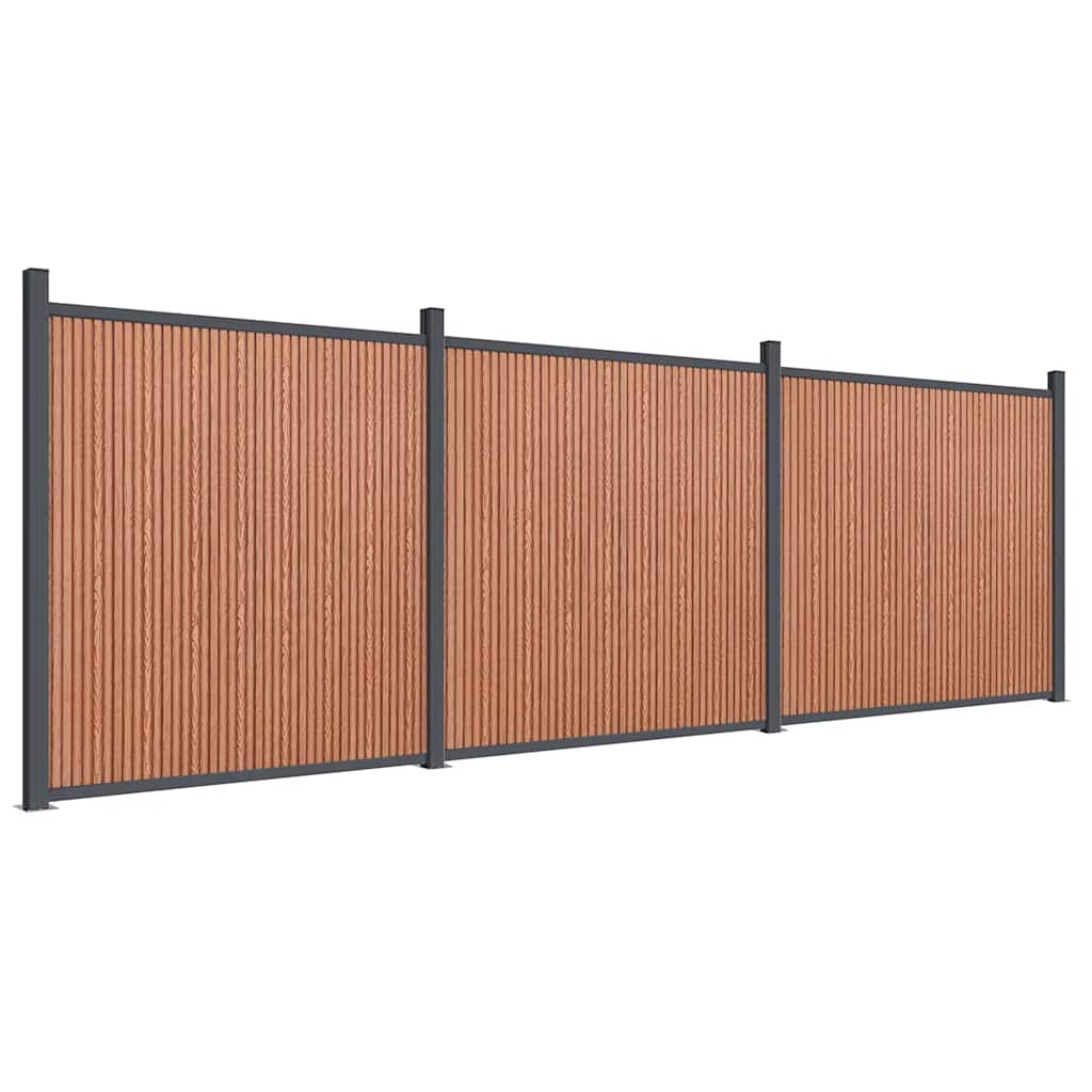 Panel za ogradu smeđi 526 x 186 cm WPC