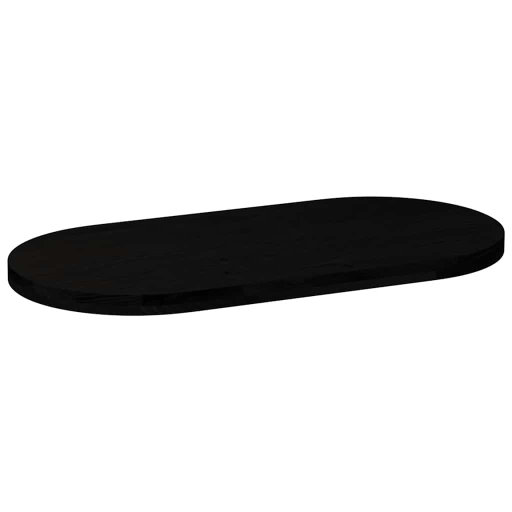 Stolna ploča tamnosmeđa 100x50x4 cm ovalna masivna hrastovina