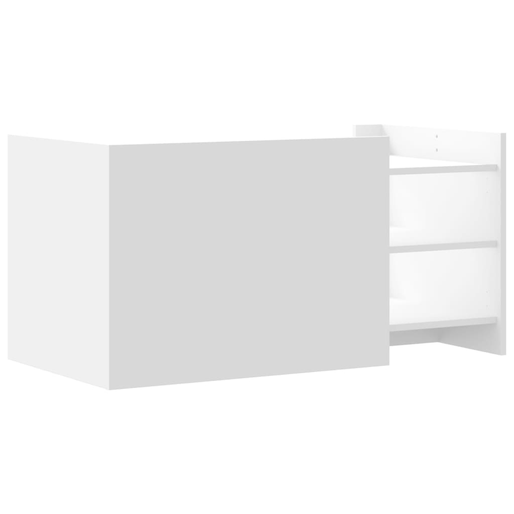 Stolić za kavu bijeli 100 x 50 x 50 cm od konstruiranog drva