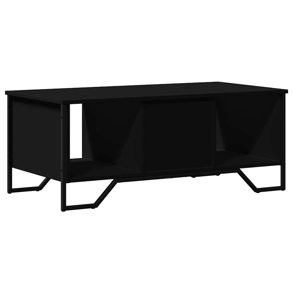 Stolić za kavu crni 100 x 51 x 40 cm od konstruiranog drva