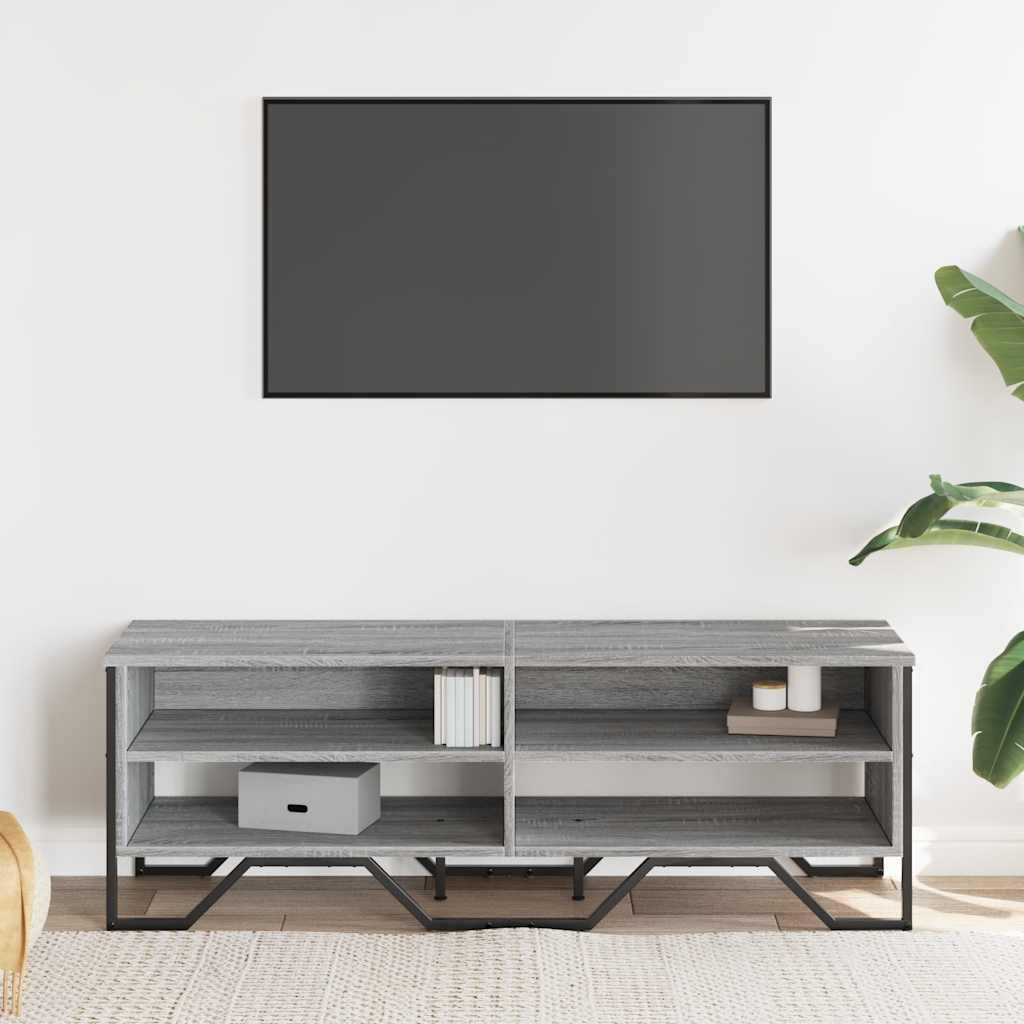 TV ormarić siva boja hrasta 122 x 34 x 41 cm konstruirano drvo