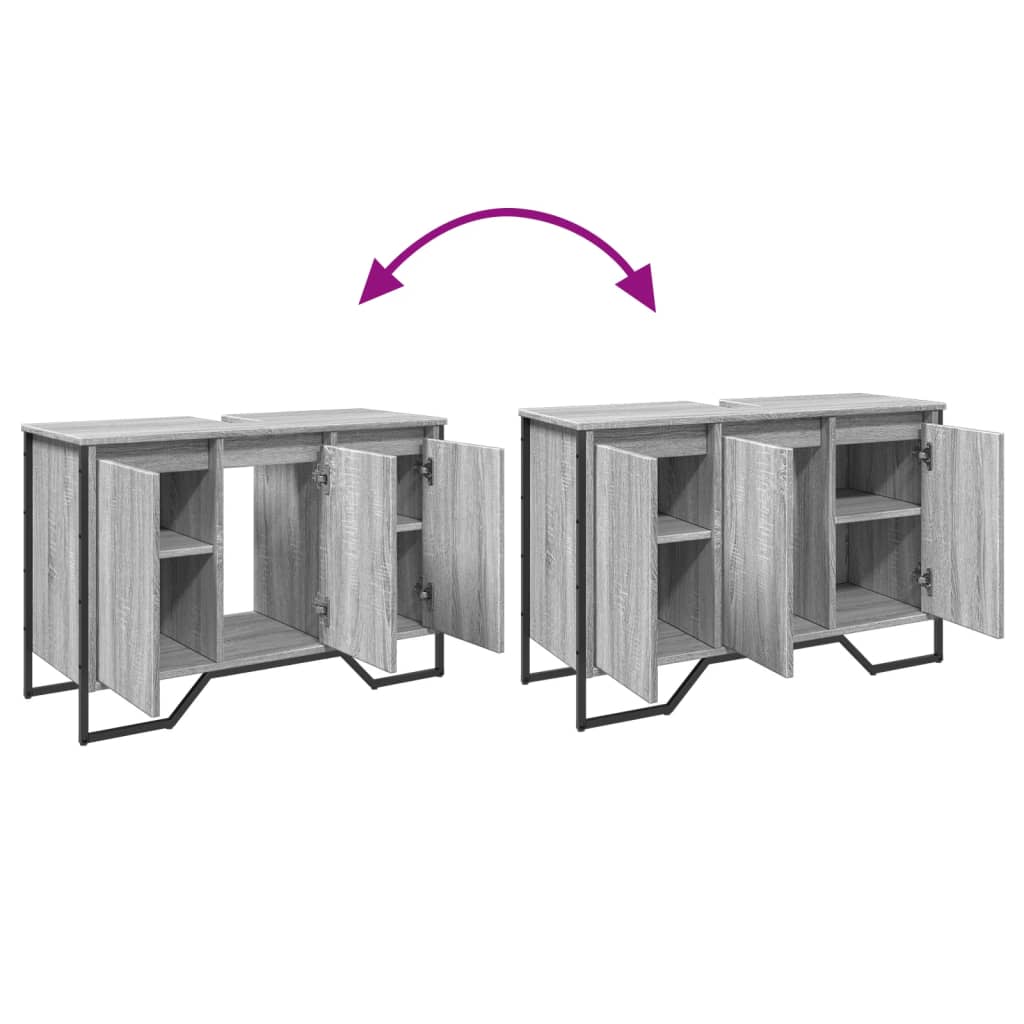 Ormarić za umivaonik boja hrasta 91x35x60 cm konstruirano drvo