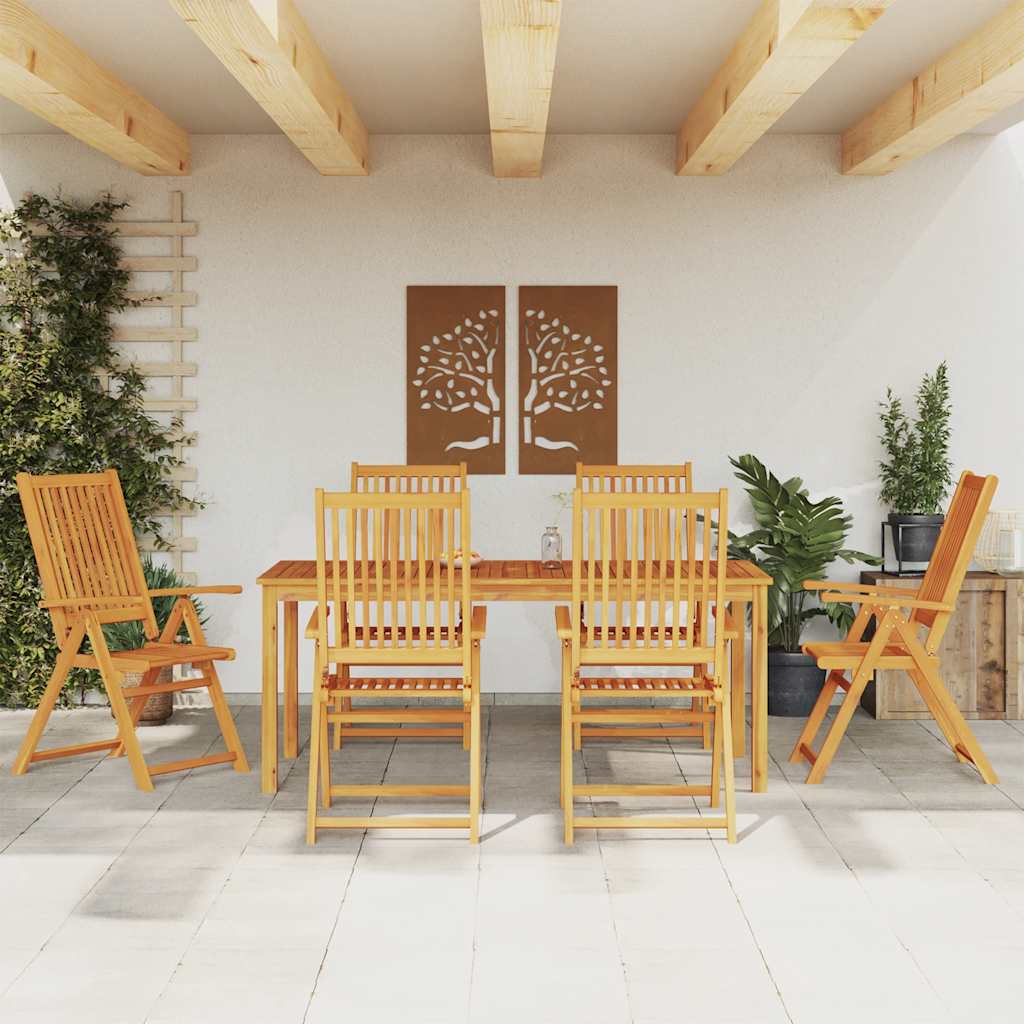 7-dijelni vrtni blagovaonski set 180x90x75 cm od masivnog bagremovog drva