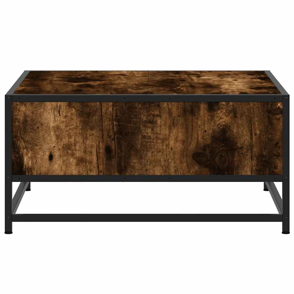 Stolić za kavu boja hrasta 60,5x60,5x30 cm od drva i metala