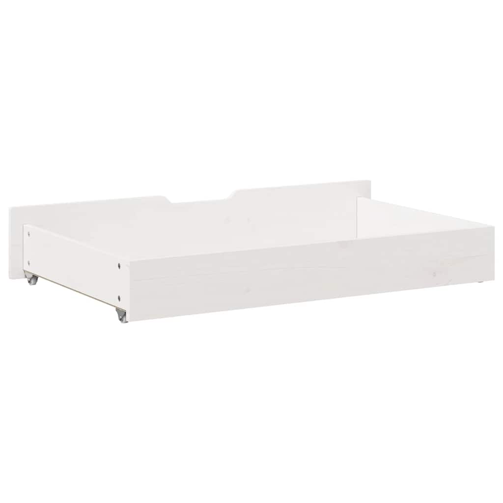 Ladice ispod kreveta 2 kom bijele 95x55x17 cm od borovine