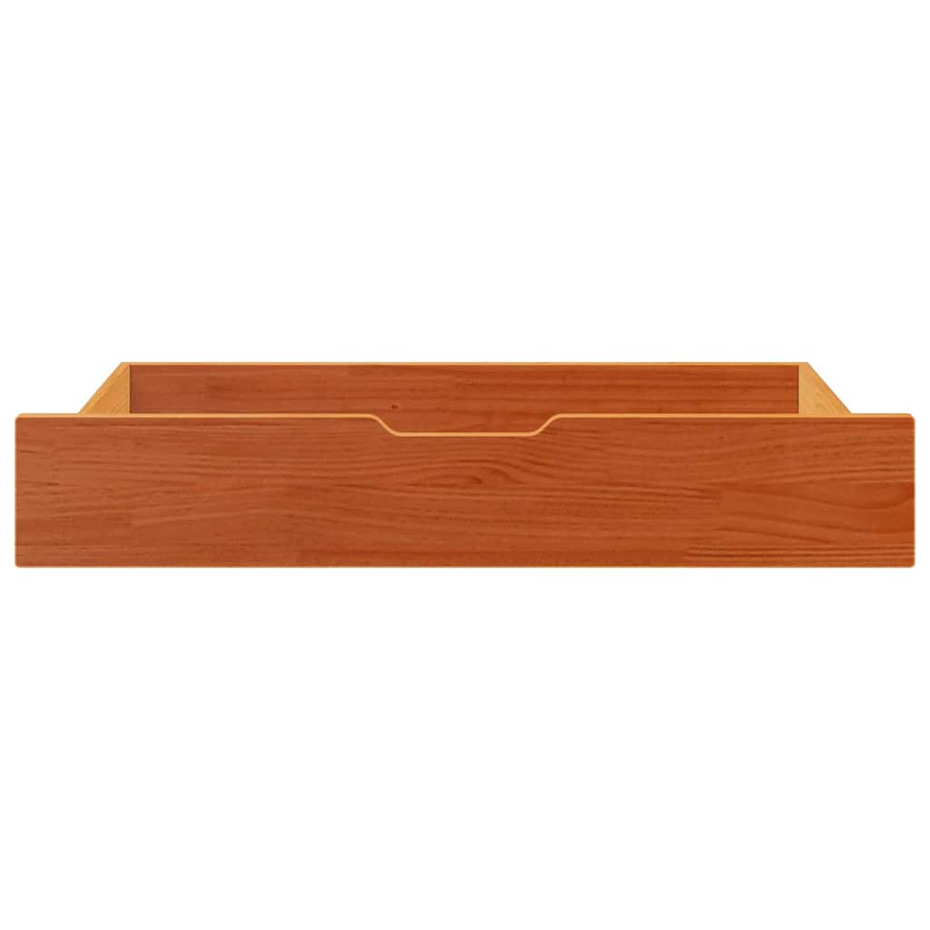 Ladice ispod kreveta 2 kom voštano smeđe 95x55x17cm od borovine