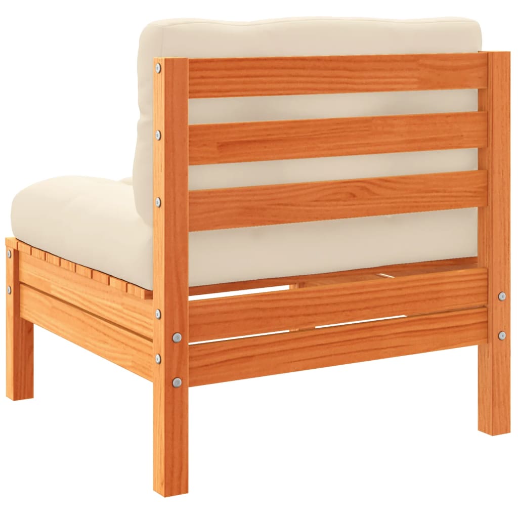 12-dijelni set vrtnih sofa s jastucima voštano smeđi borovine