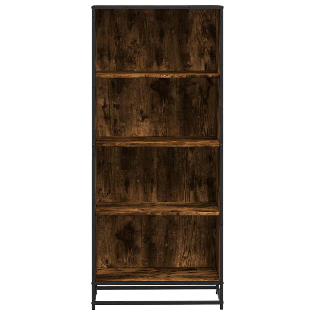 Polica za knjige dimljeni hrast 60x35x139 cm konstruirano drvo