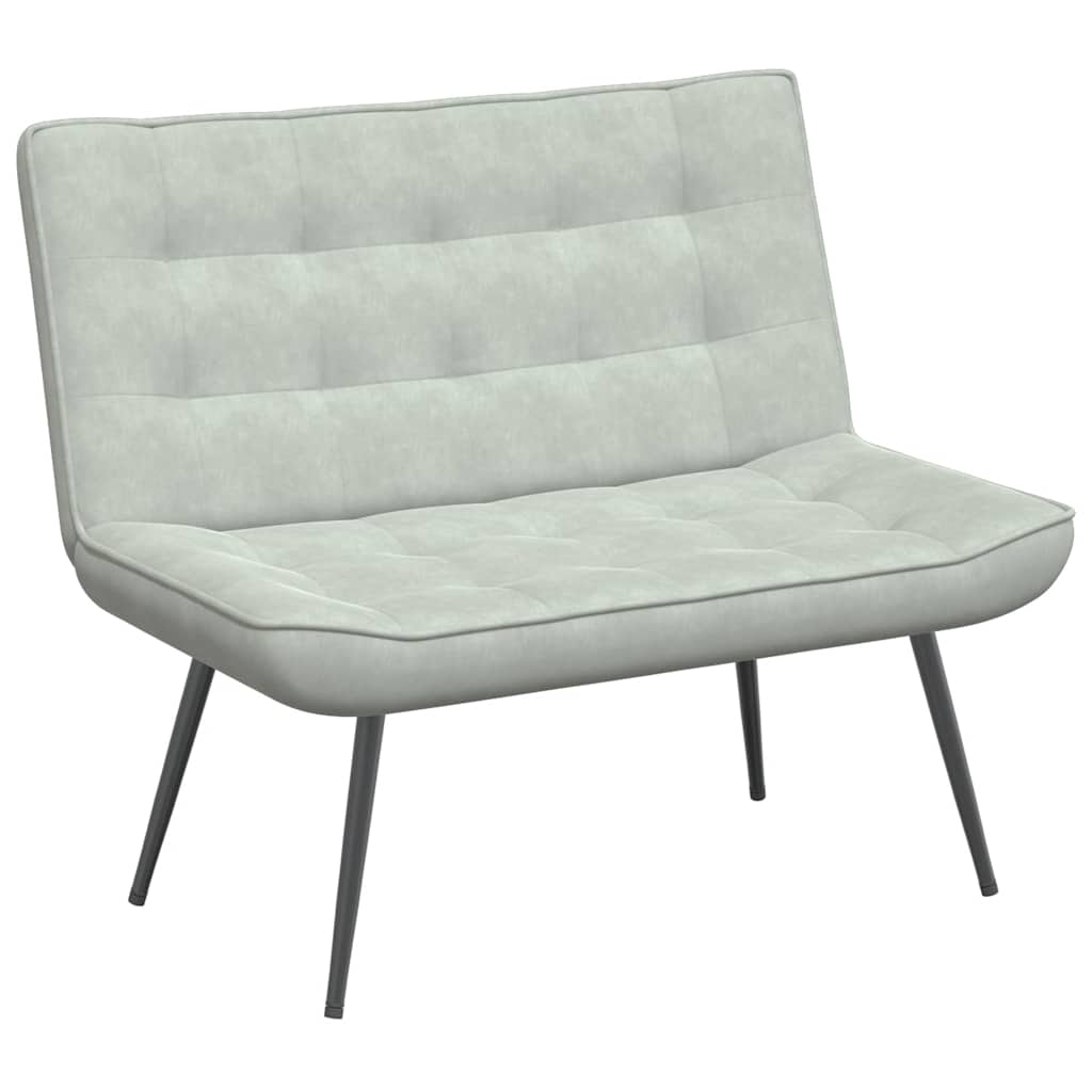 Klupa svijetlosiva 110x74x84 cm baršun
