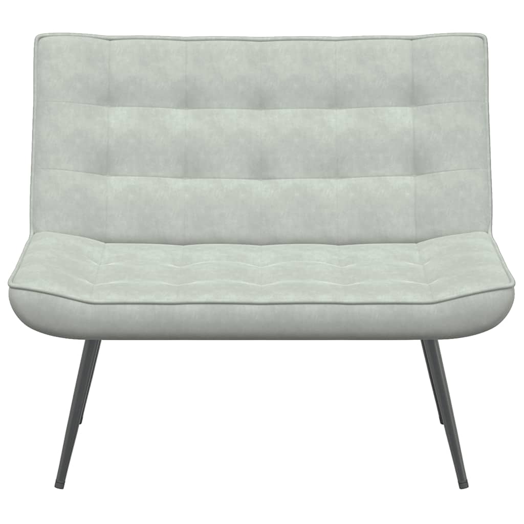 Klupa svijetlosiva 110x74x84 cm baršun