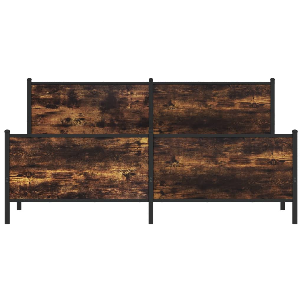 Metalni okvir kreveta bez madraca boja hrasta 183x213 cm