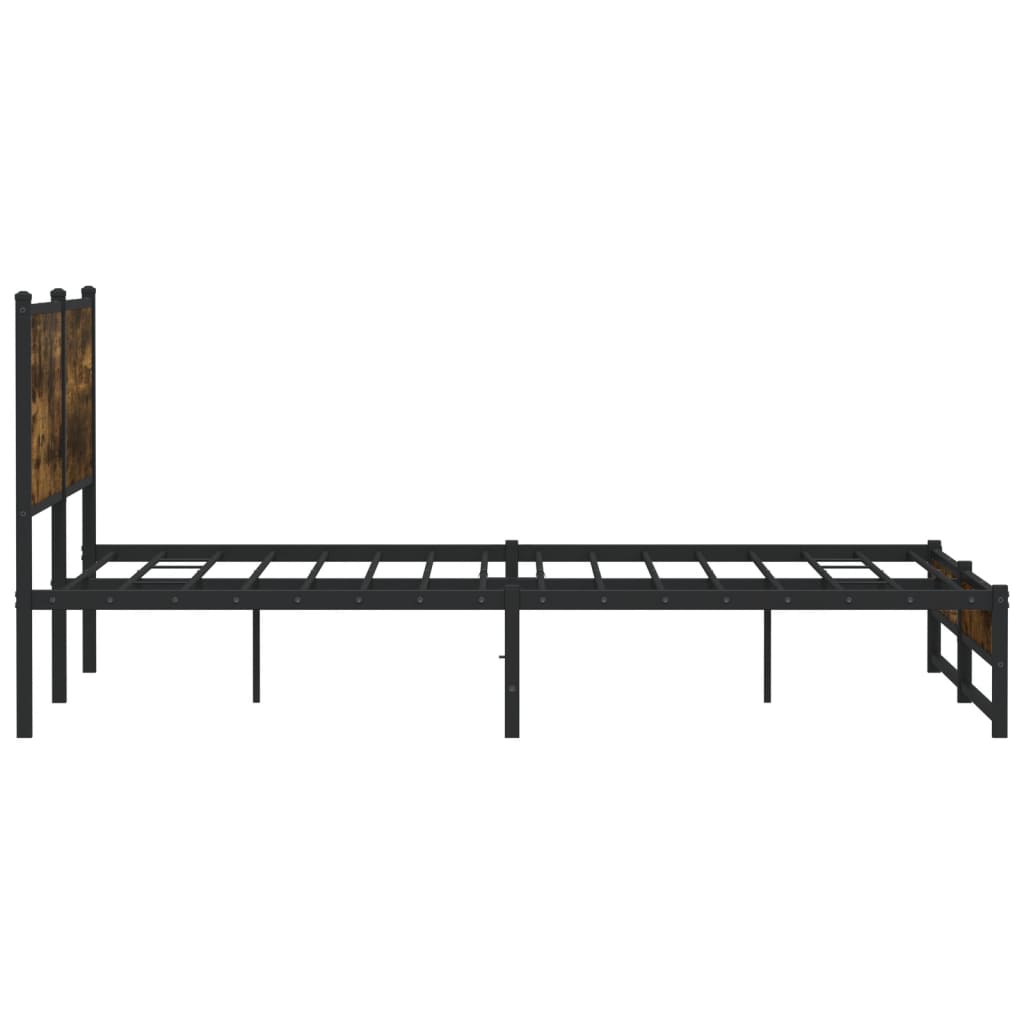 Metalni okvir kreveta bez madraca boja hrasta 183x213 cm
