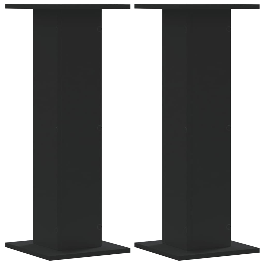 Stalci za zvučnike 2 kom crni 30x30x80 cm konstruirano drvo