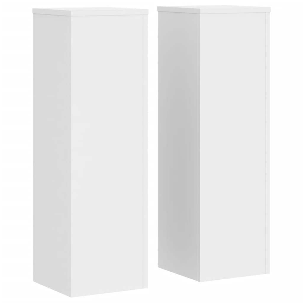 Stalci za biljke 2 kom bijeli 25x25x80 cm konstruirano drvo
