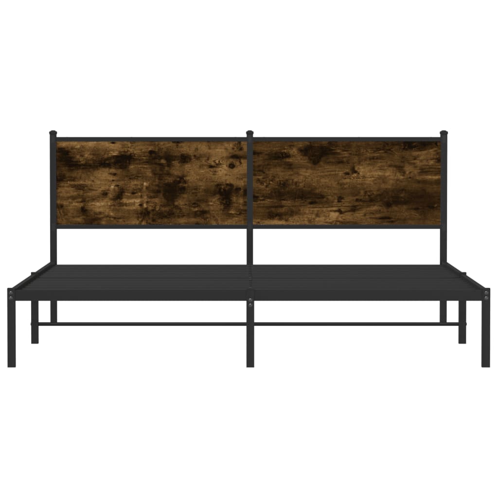 Metalni okvir kreveta bez madraca boja hrasta 183x213 cm