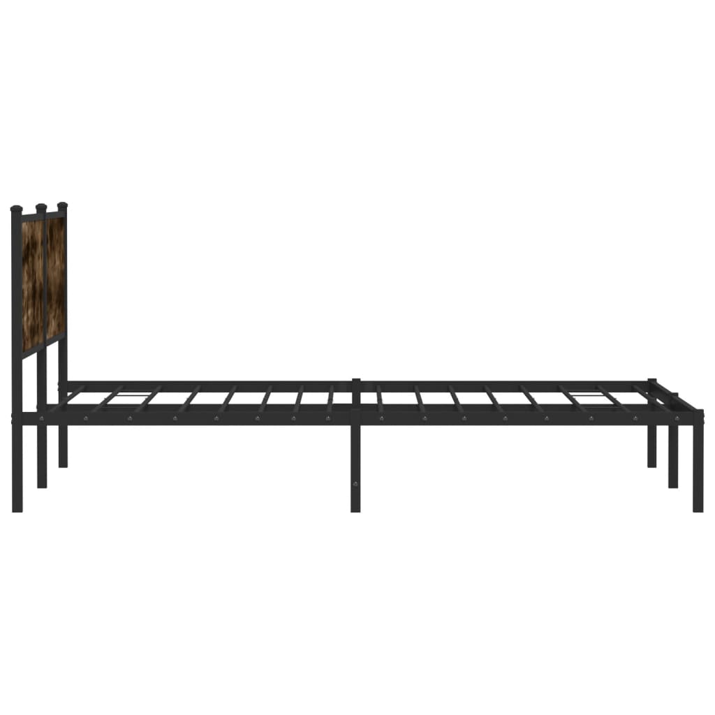 Metalni okvir kreveta bez madraca boja hrasta 183x213 cm