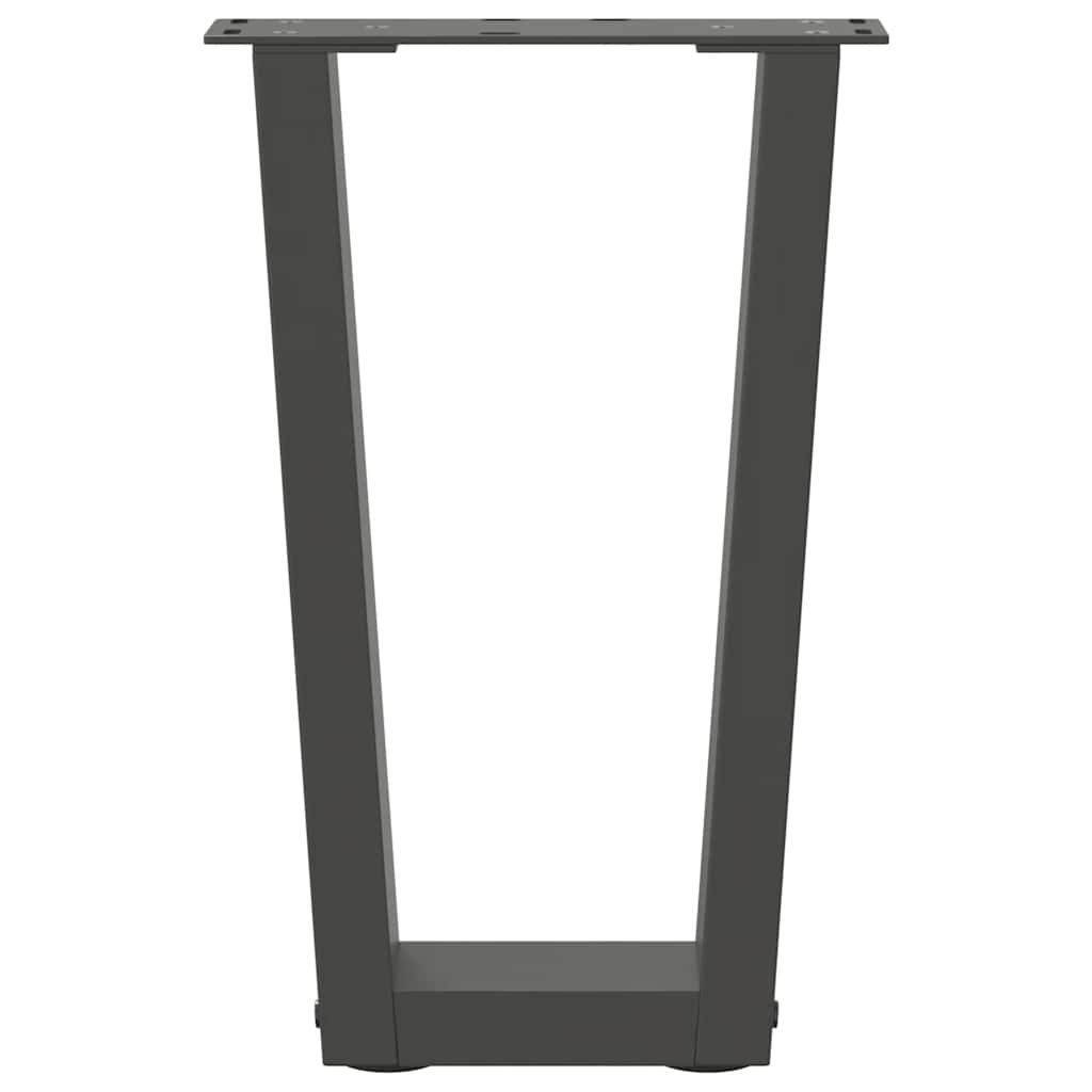 Noge za klub stolić V-oblika 2 kom antracit 38 x (42-43,3) cm čelik