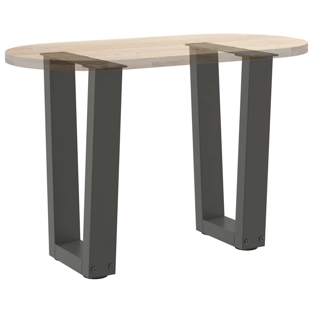 Noge za klub stolić V-oblika 2 kom antracit 38 x (42-43,3) cm čelik