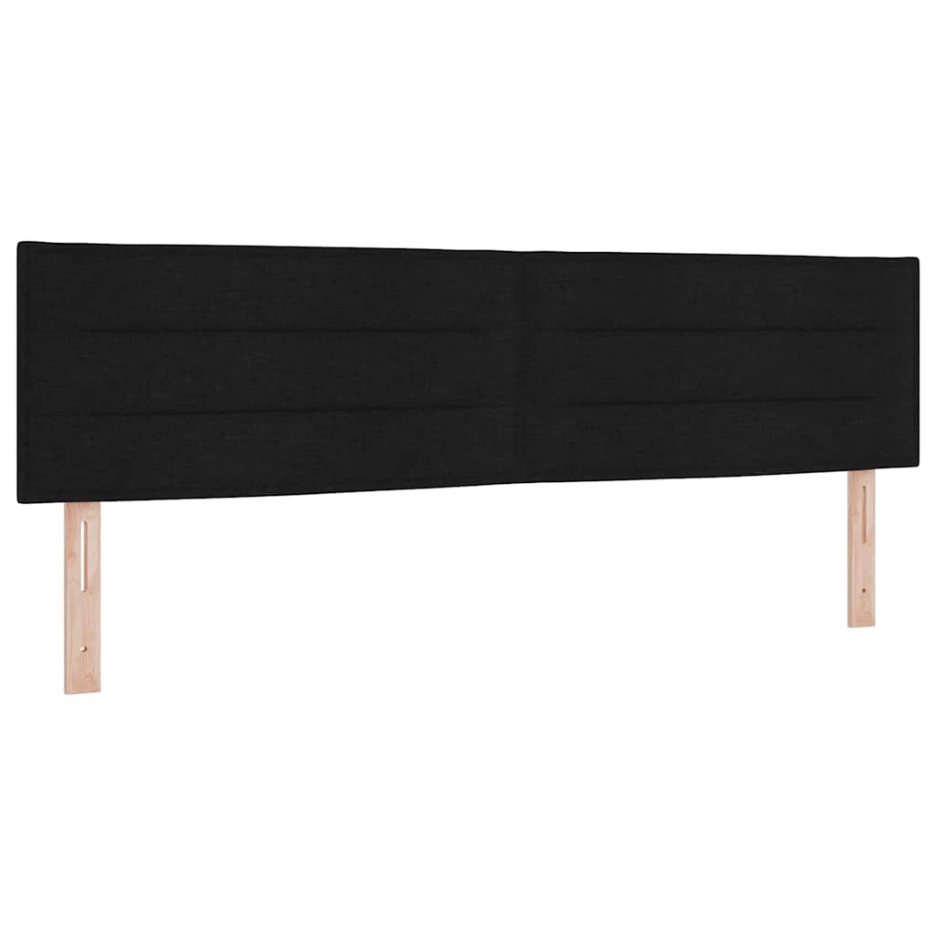 Krevet s opruga kutije s jastukom Crna 180 x 200 cm tkanina