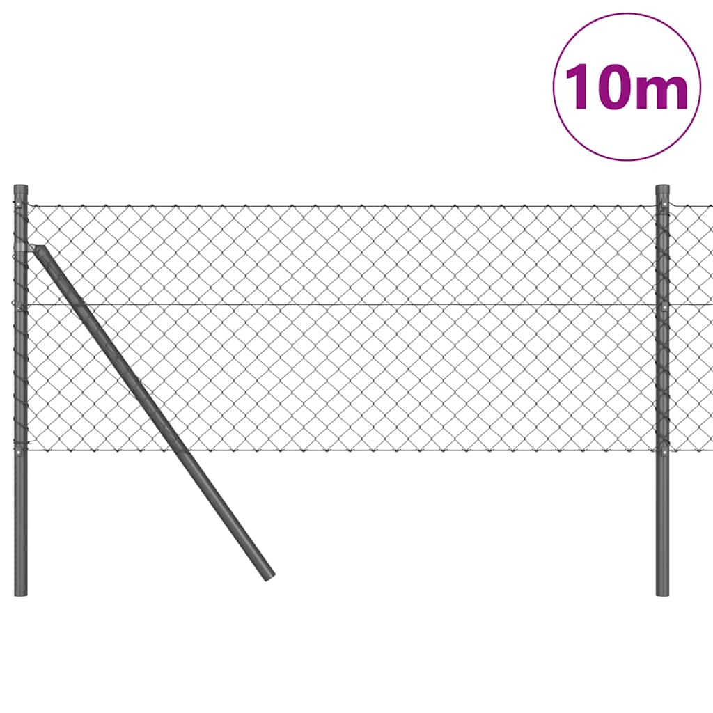 Temeljna zavarena žičana ograda 10 x 0,6 m Siva Mreža