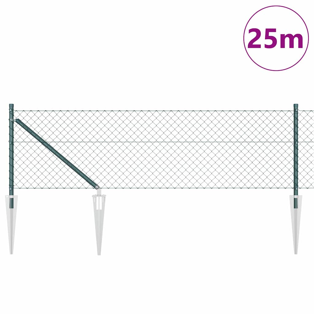 Zavareno žičano ograđivanje s bodljama 25 x 0,6 m Zelena Mreža