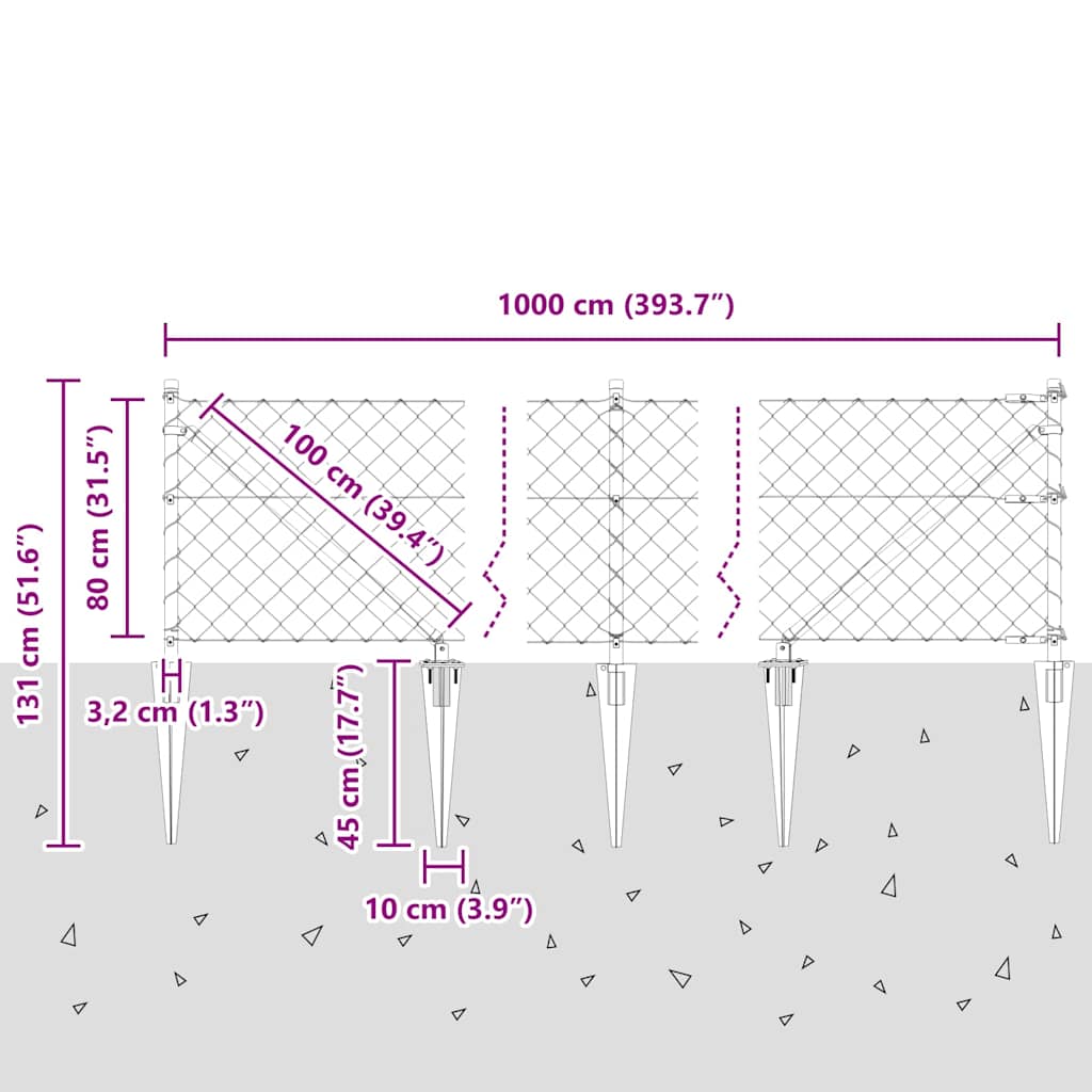Zavareno žičano ograđivanje s bodljama 10 x 0,8 m Siva Mreža