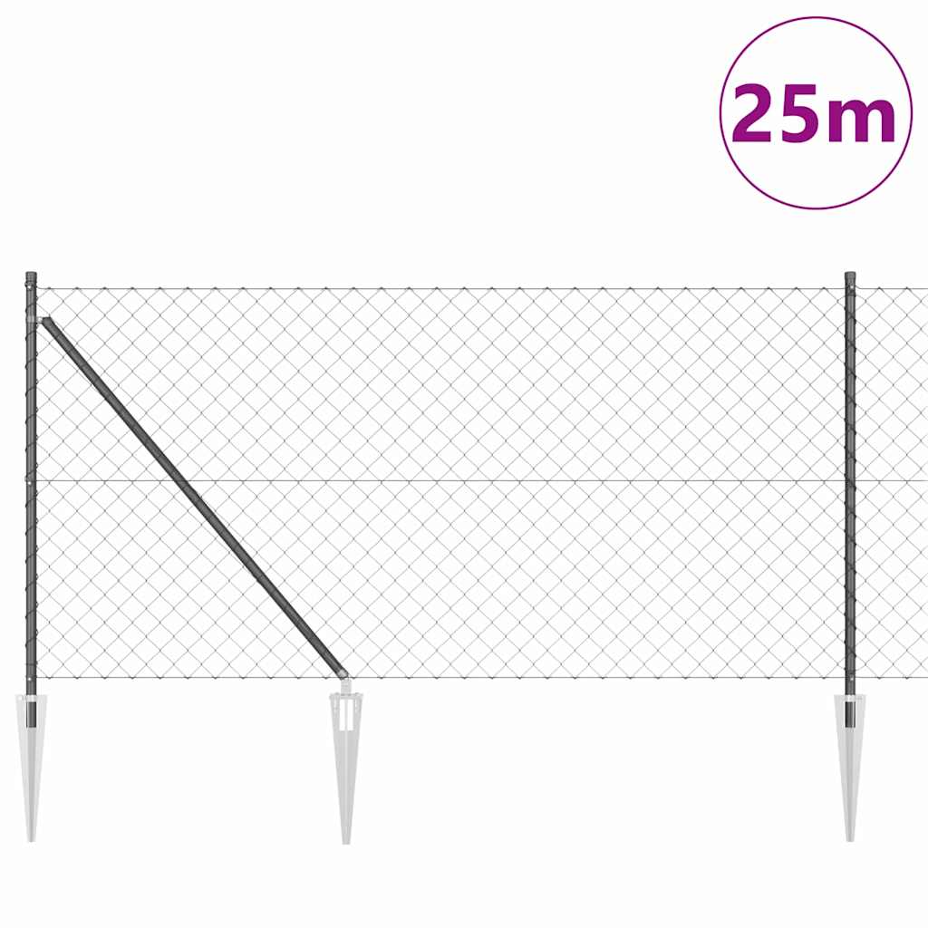 Zavareno žičano ograđivanje s bodljama 25 x 1 m Siva Mreža