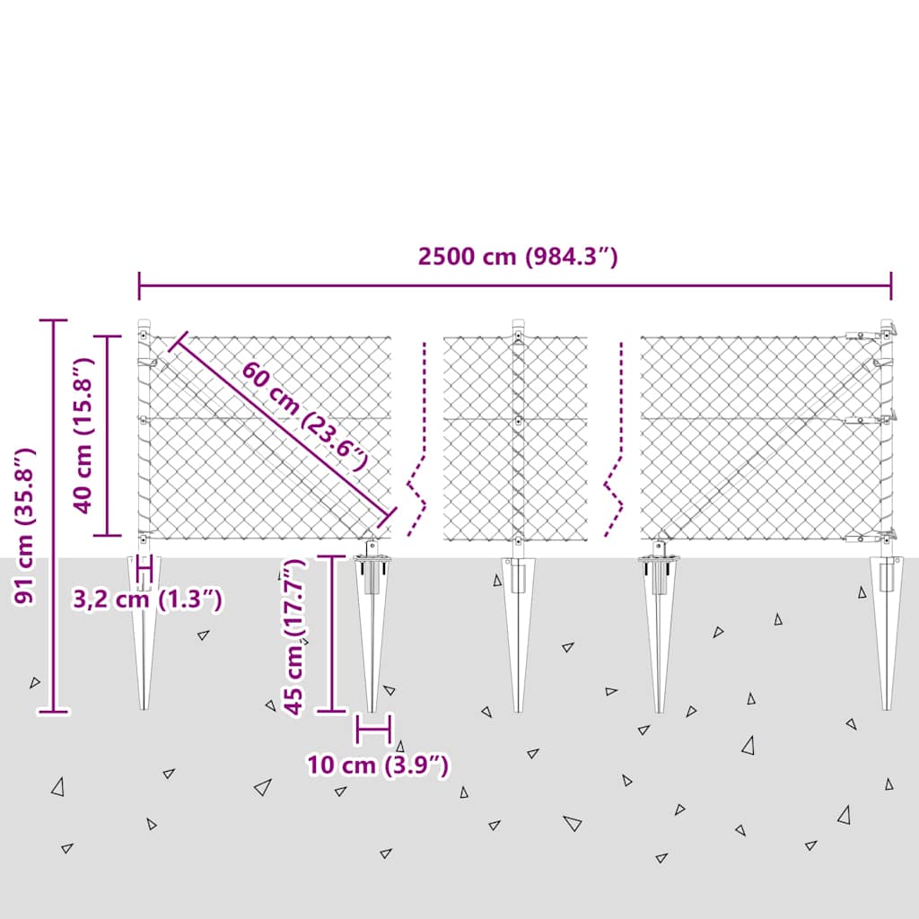 Zavareno žičano ograđivanje s bodljama 25 x 0,4 m Srebrna Mreža