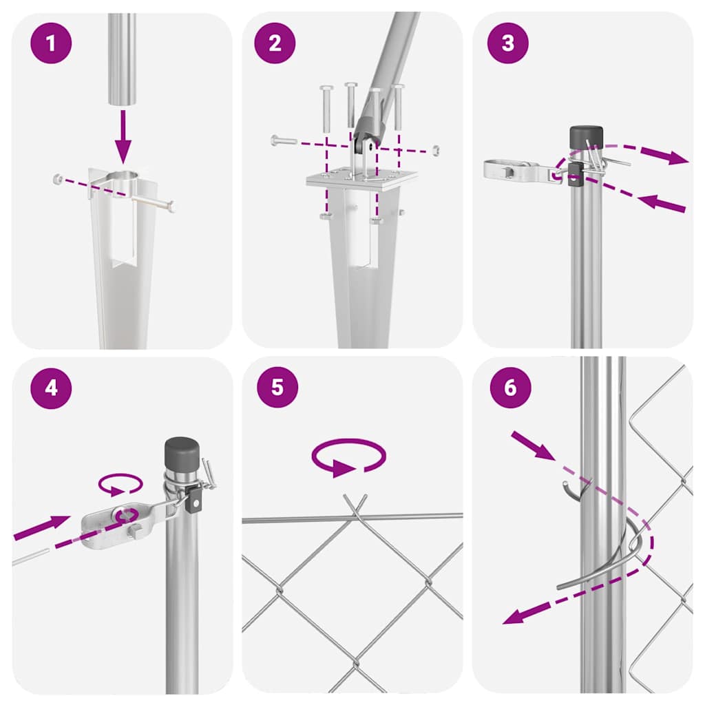 Zavareno žičano ograđivanje s bodljama 25 x 1 m Srebrna Mreža