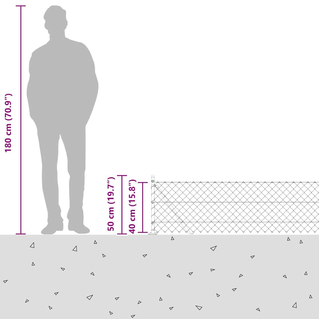 Zavareno žičano ogradno mreža s betonskom podlogom 10 x 0,4 m