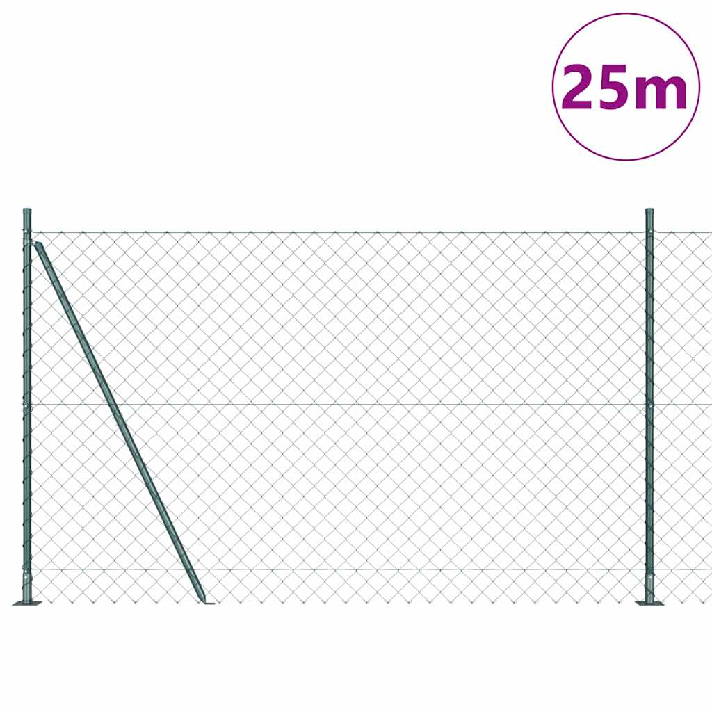 Zavareno žičano ogradno mreža s betonskom podlogom 25 x 1,6 m