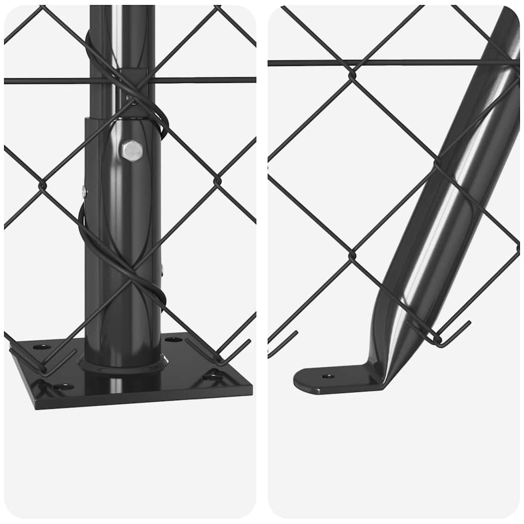 Zavareno žičano ogradno mreža s betonskom podlogom 10 x 0,8 m