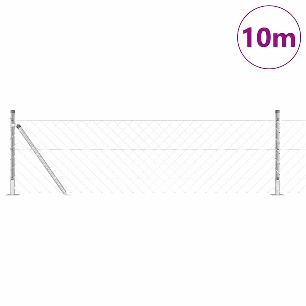 Zavareno žičano ogradno mreža s betonskom podlogom 10 x 0,6 m