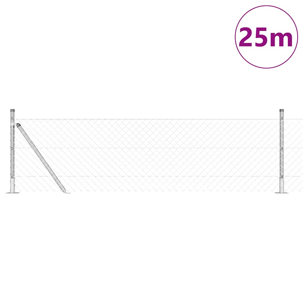 Zavareno žičano ogradno mreža s betonskom podlogom 25 x 0,4 m