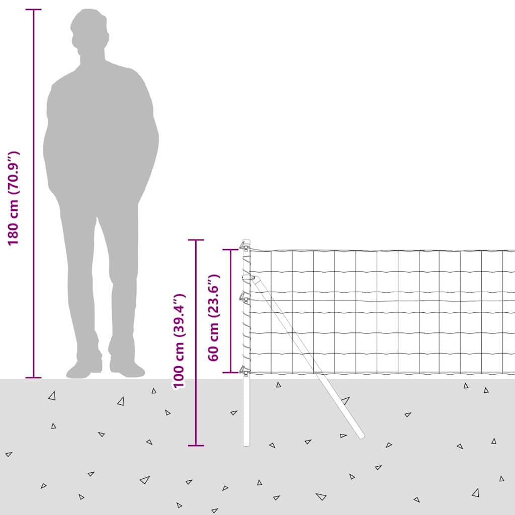 Temeljna zavarena žičana ograda 10 x 0,6 m Siva Mreža