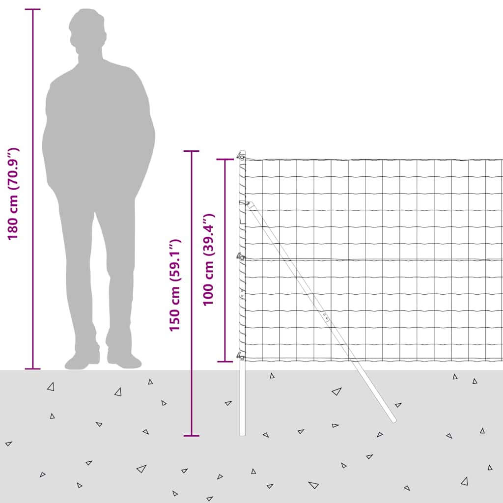 Temeljna zavarena žičana ograda 25 x 1 m (Š x V)